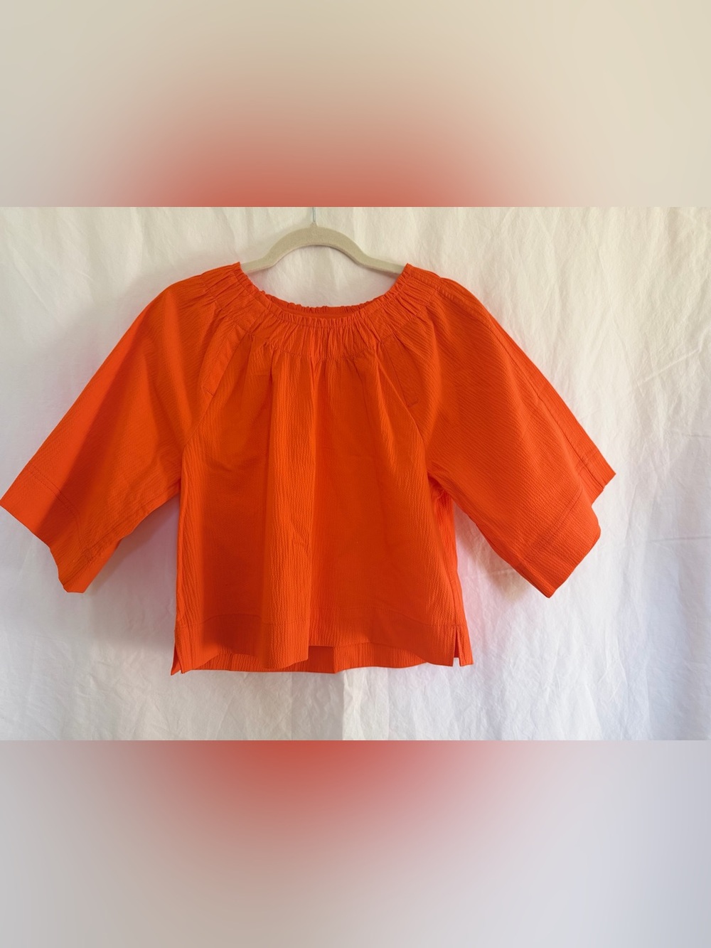 EVERLANE The SEERSUCKER GATHERED TEE